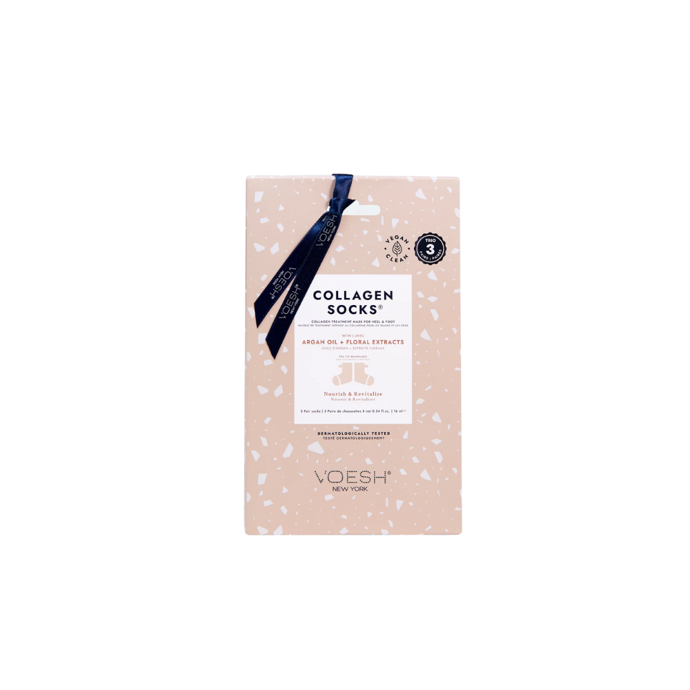 Voesh Collagen Socks Trio 3 Pairs-Argan Oil and Floral Extract