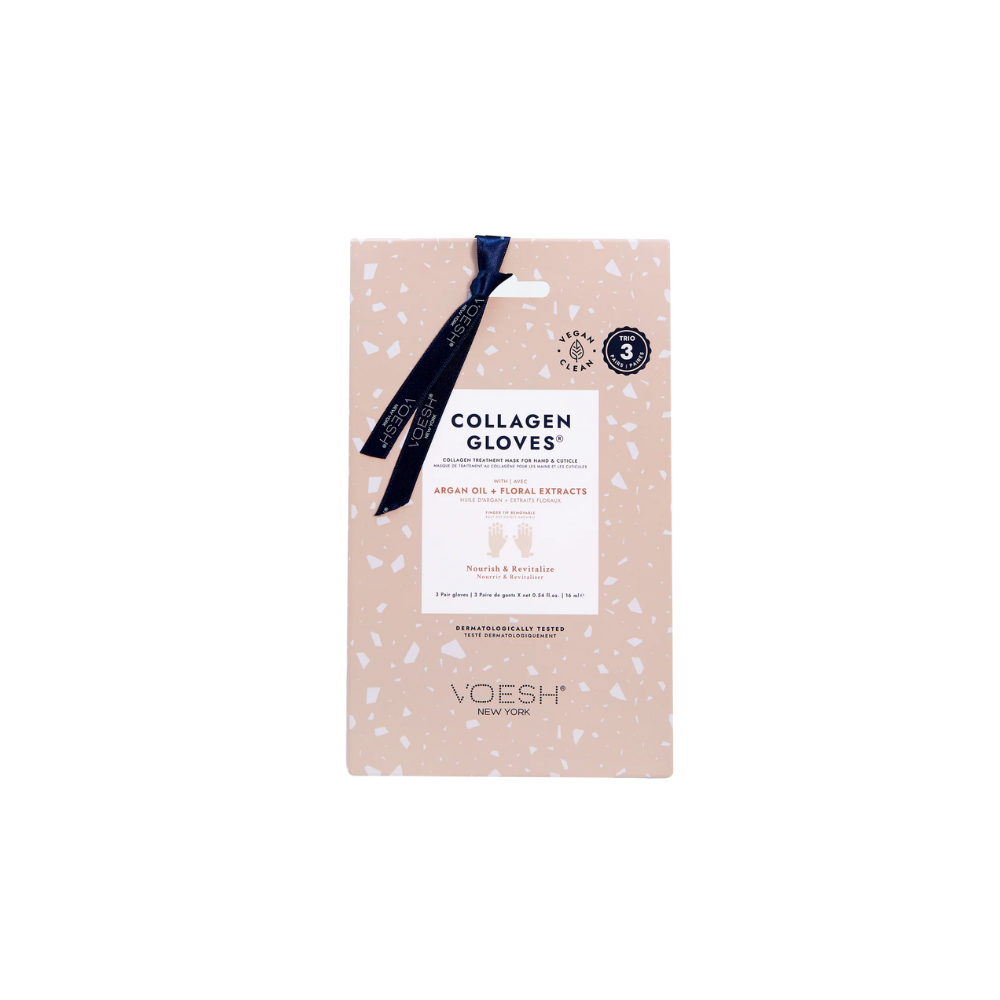 Voesh Collagen Gloves Trio 3 Pairs Argan Oil and Floral Extracts