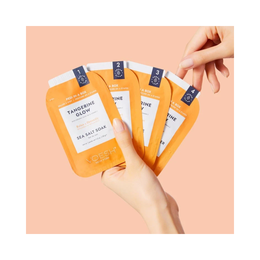 Voesh Pedi in a Box Deluxe 4 Step-Tangerine Glow